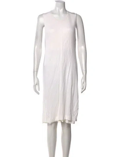 Pre-owned Alexander Wang Crew Neck Knee-length Dress In White