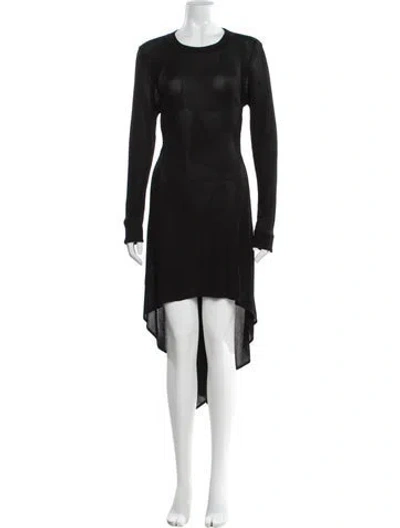 Pre-owned Alexander Wang Crew Neck Long Dress In Black
