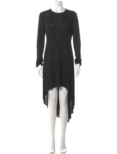 Pre-owned Alexander Wang Crew Neck Long Dress In Gray