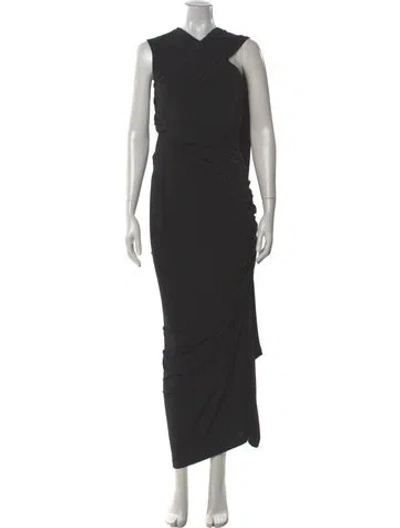 Pre-owned Alexander Wang Crew Neck Long Dress In Gray
