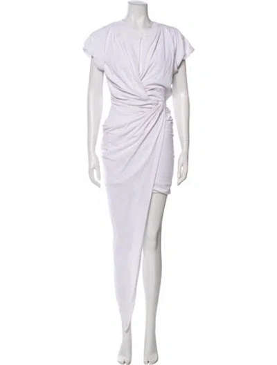 Pre-owned Alexander Wang Crew Neck Long Dress In White