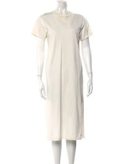 Pre-owned Alexander Wang Crew Neck Long Dress In White