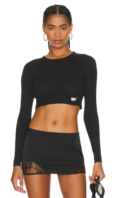 Alexander Wang Crew Neck Long Sleeve In Black