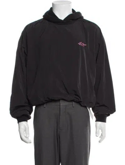 Pre-owned Alexander Wang Crew Neck Long Sleeve Hoodie In Black