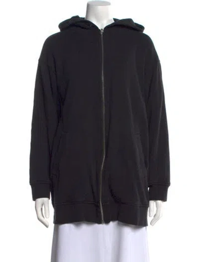 Pre-owned Alexander Wang Crew Neck Long Sleeve Hoodie In Black