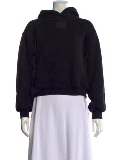 Pre-owned Alexander Wang Crew Neck Long Sleeve Hoodie In Black