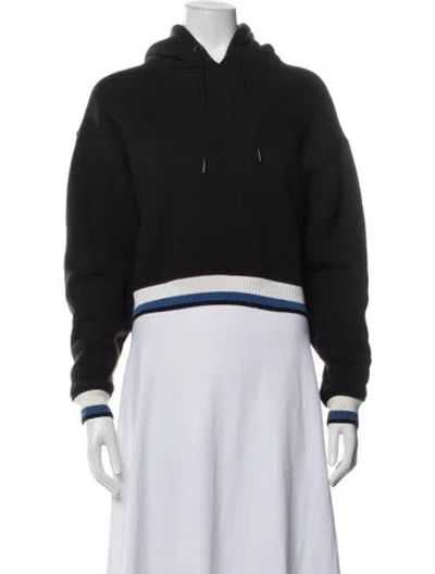 Pre-owned Alexander Wang Crew Neck Long Sleeve Hoodie In Black