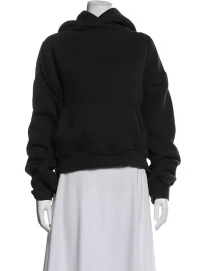 Pre-owned Alexander Wang Crew Neck Long Sleeve Hoodie In Blue