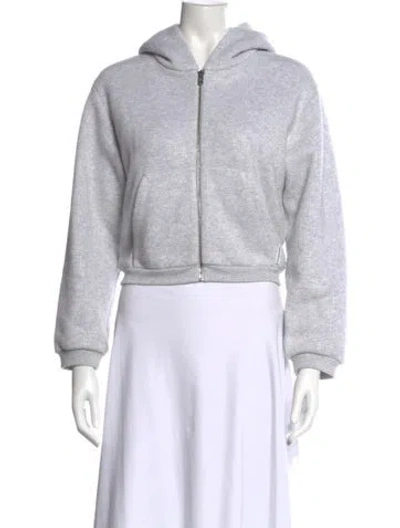 Pre-owned Alexander Wang Crew Neck Long Sleeve Hoodie In Gray
