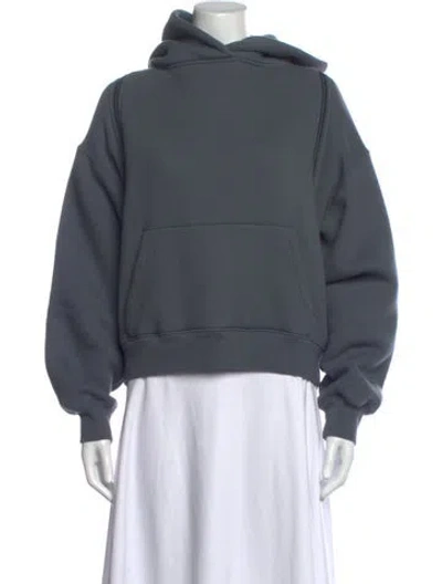 Pre-owned Alexander Wang Crew Neck Long Sleeve Hoodie In Grey