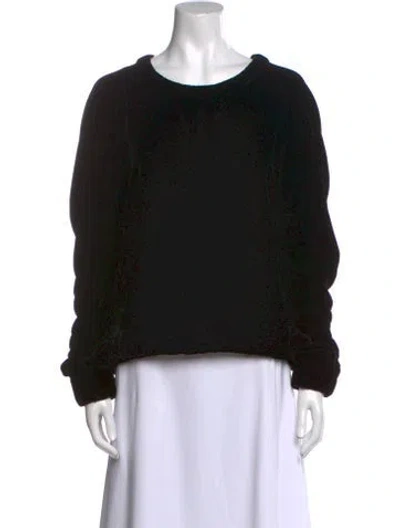 Pre-owned Alexander Wang Crew Neck Long Sleeve Sweatshirt In Black