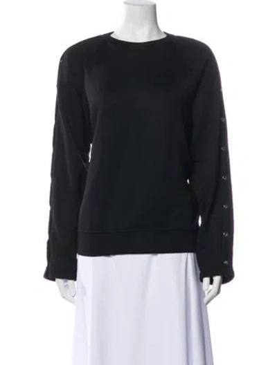 Pre-owned Alexander Wang Crew Neck Long Sleeve Sweatshirt In Black