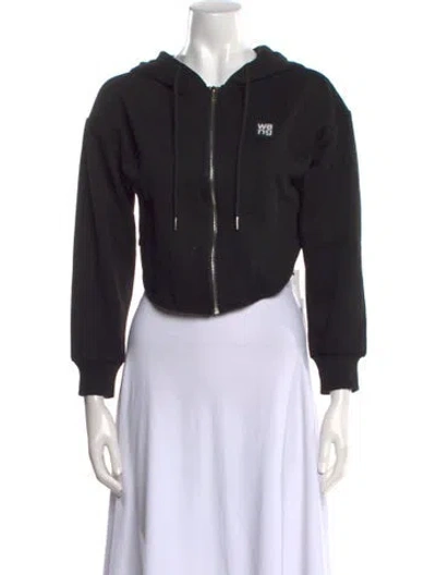 Pre-owned Alexander Wang Crew Neck Long Sleeve Sweatshirt In Black
