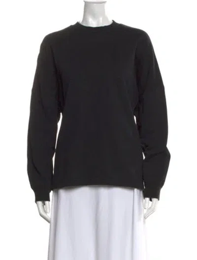 Pre-owned Alexander Wang Crew Neck Long Sleeve Sweatshirt In Black