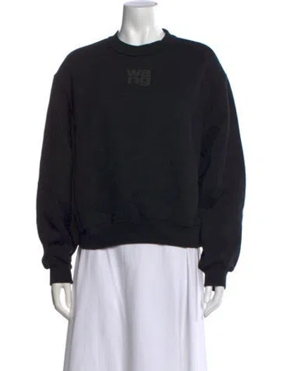 Pre-owned Alexander Wang Crew Neck Long Sleeve Sweatshirt In Black