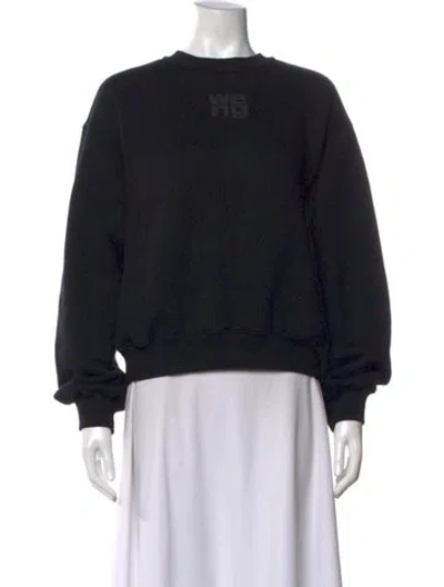 Pre-owned Alexander Wang Crew Neck Long Sleeve Sweatshirt In Black