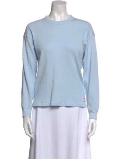 Pre-owned Alexander Wang Crew Neck Long Sleeve Sweatshirt In Blue