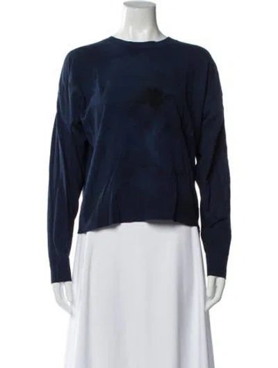 Pre-owned Alexander Wang Crew Neck Long Sleeve Sweatshirt In Blue