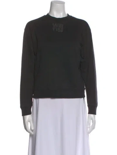 Pre-owned Alexander Wang Crew Neck Long Sleeve Sweatshirt In Blue
