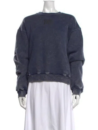 Pre-owned Alexander Wang Crew Neck Long Sleeve Sweatshirt In Blue