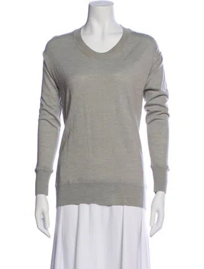 Pre-owned Alexander Wang Crew Neck Long Sleeve Sweatshirt In Gray