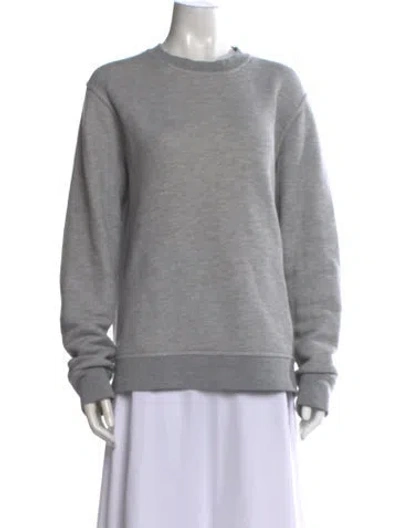 Pre-owned Alexander Wang Crew Neck Long Sleeve Sweatshirt In Gray