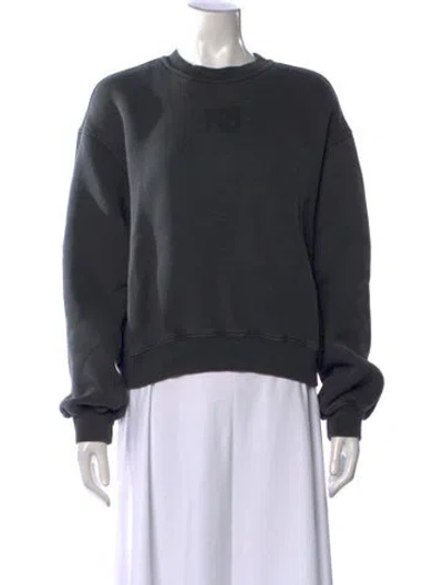 Pre-owned Alexander Wang Crew Neck Long Sleeve Sweatshirt In Grey