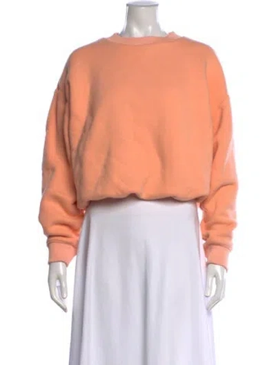 Pre-owned Alexander Wang Crew Neck Long Sleeve Sweatshirt In Orange