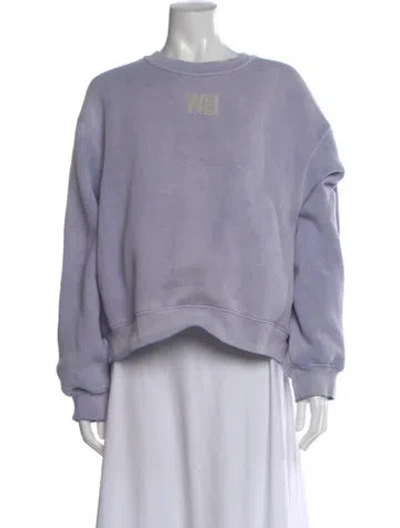 Pre-owned Alexander Wang Crew Neck Long Sleeve Sweatshirt In Purple
