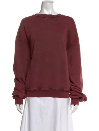 Pre-owned Alexander Wang Crew Neck Long Sleeve Sweatshirt In Red