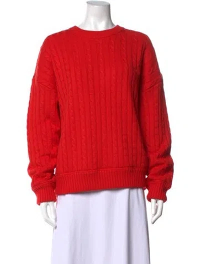 Pre-owned Alexander Wang Crew Neck Long Sleeve Sweatshirt In Red