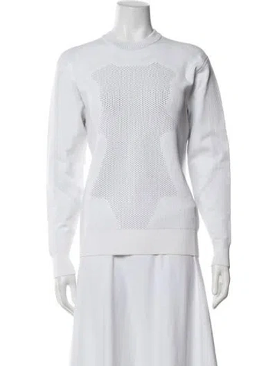 Pre-owned Alexander Wang Crew Neck Long Sleeve Sweatshirt In White