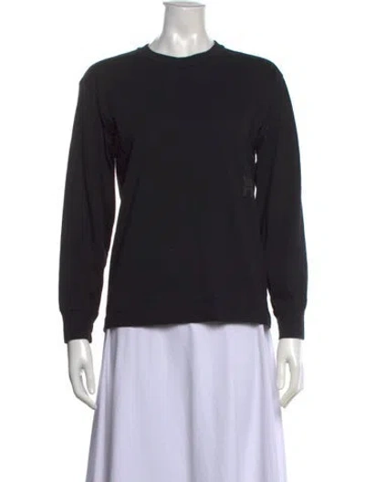 Pre-owned Alexander Wang Crew Neck Long Sleeve Top In Black
