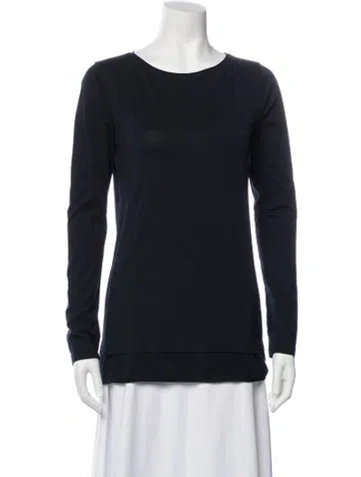 Pre-owned Alexander Wang Crew Neck Long Sleeve Top In Blue