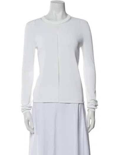 Pre-owned Alexander Wang Crew Neck Long Sleeve Top In Neutral