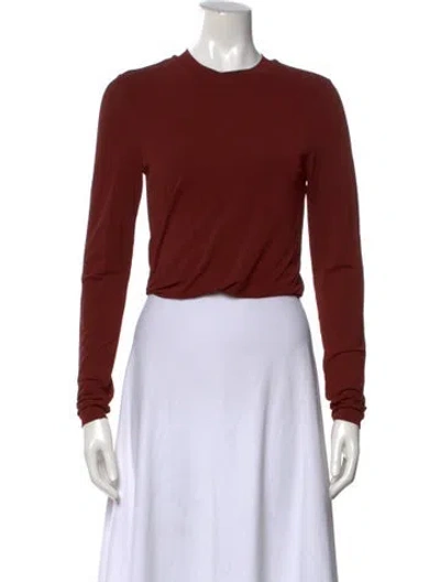 Pre-owned Alexander Wang Crew Neck Long Sleeve Top In Red
