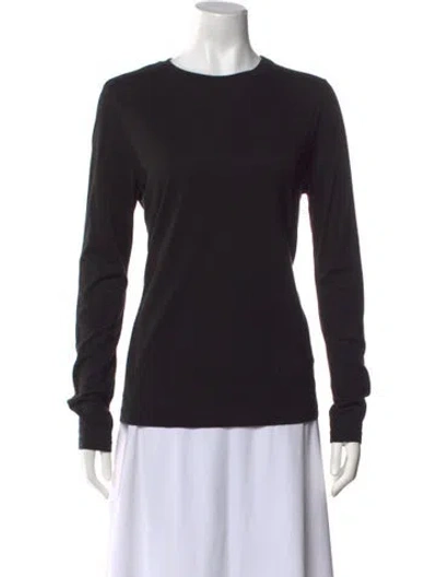 Pre-owned Alexander Wang Crew Neck Long Sleeve T-shirt In Black