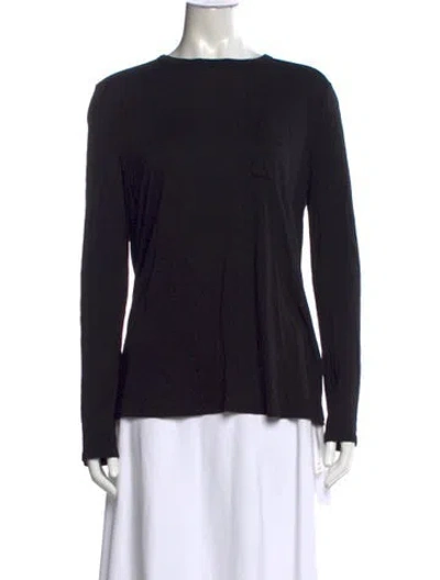 Pre-owned Alexander Wang Crew Neck Long Sleeve T-shirt In Black