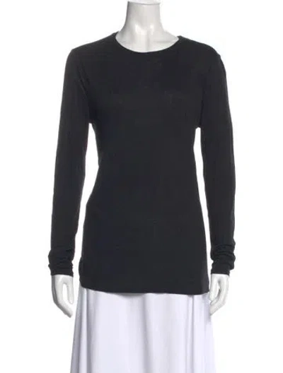 Pre-owned Alexander Wang Crew Neck Long Sleeve T-shirt In Black