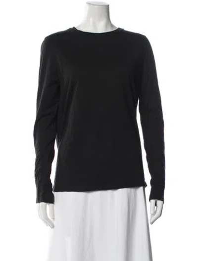 Pre-owned Alexander Wang Crew Neck Long Sleeve T-shirt In Black