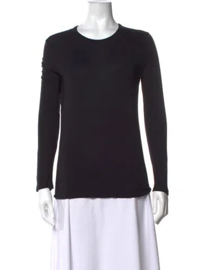 Pre-owned Alexander Wang Crew Neck Long Sleeve T-shirt In Black