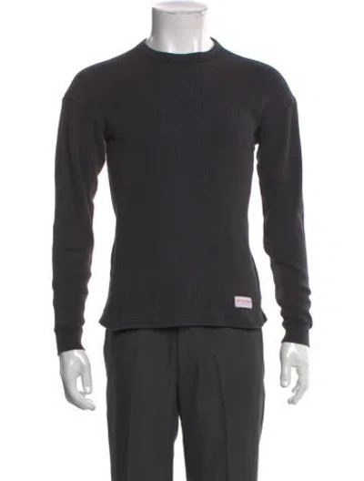 Pre-owned Alexander Wang Crew Neck Long Sleeve T-shirt In Gray
