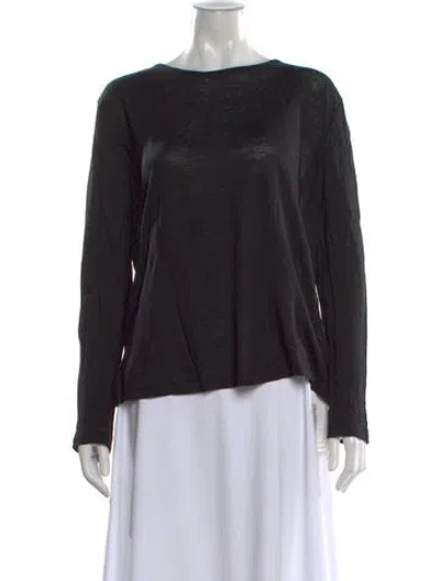 Pre-owned Alexander Wang Crew Neck Long Sleeve T-shirt In Gray