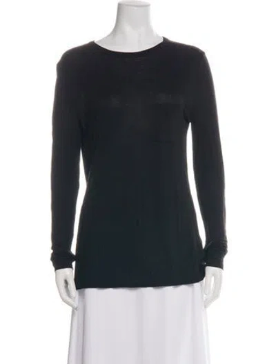 Pre-owned Alexander Wang Crew Neck Long Sleeve T-shirt In Green