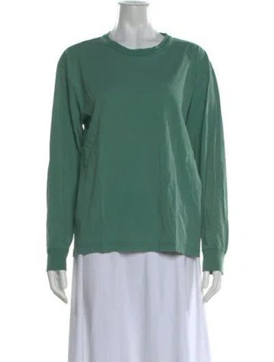 Pre-owned Alexander Wang Crew Neck Long Sleeve T-shirt In Green