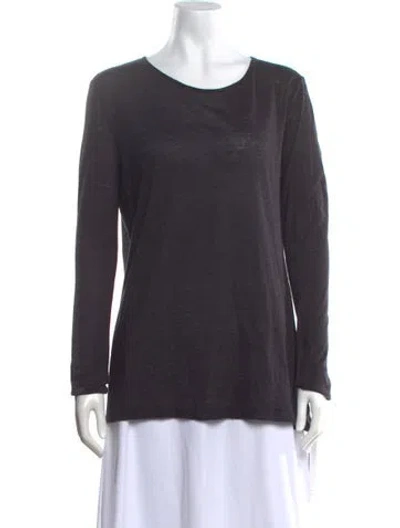 Pre-owned Alexander Wang Crew Neck Long Sleeve T-shirt In Grey