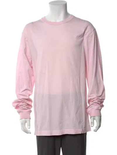 Pre-owned Alexander Wang Crew Neck Long Sleeve T-shirt In Pink