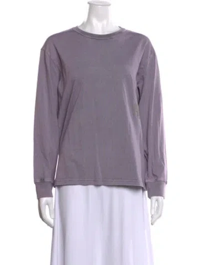 Pre-owned Alexander Wang Crew Neck Long Sleeve T-shirt In Purple