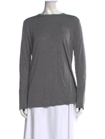 Pre-owned Alexander Wang Crew Neck Long Sleeve T-shirt W/ Tags In Gray