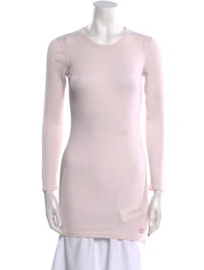 Pre-owned Alexander Wang Crew Neck Long Sleeve Tunic In Pink
